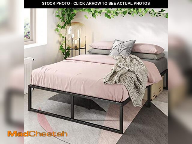 Lot 74-12448520 - ZINUS Lorelai 14 Inch Metal Platform Bed Frame, Mattress Foundation with Steel Slat Support, No Box ...