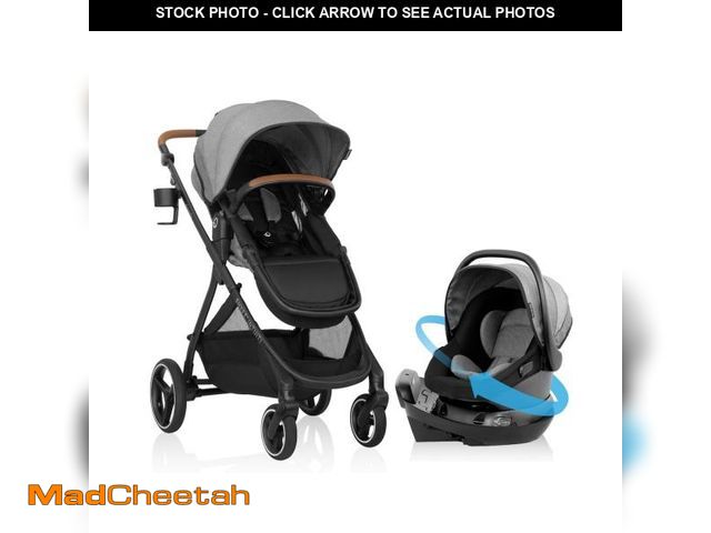 Lot 74-12133087 - Evenflo Shyft Intuiti Travel System with Revolve180 LiteMax NXT Rotational Infant Car Seat (Fossil G...