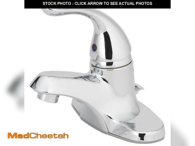 Lot 74-12421743 - (MISSING HARDWARE) Mainstays 4  Centerset Single Handle Bathroom Sink Faucet with Pop-up Assembly in...