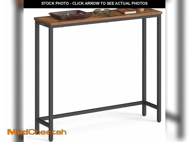 Lot 74-13734062 - VASAGLE Console Table, Entryway Table, One Piece Top, Easy Assembly, for Hallway, Bedroom, Living Ro...