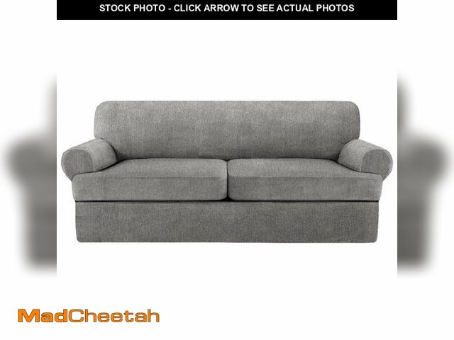 Lot 74-14060764 - Jcones 3 Piece T Cushion Sofa Slipcovers Stretch Couch Cover Furniture Covers with 2 Individual T Cu...