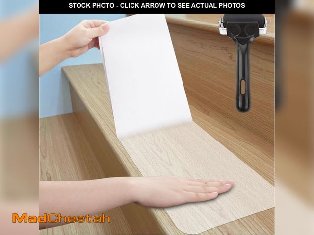 Lot 74-12315243 - Wishtofly Clear Stair Treads Non Slip 30"x6", 18-Pack Anti Slip Strips for Wooden Steps Indoor, Tran...