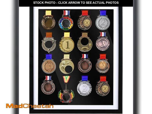 Lot 74-13710516 - Silipull 16 Medals Display Frame 20.87 Ãâ 16.93 Inch Large 3D Medal Shadow Box Display Case for R...