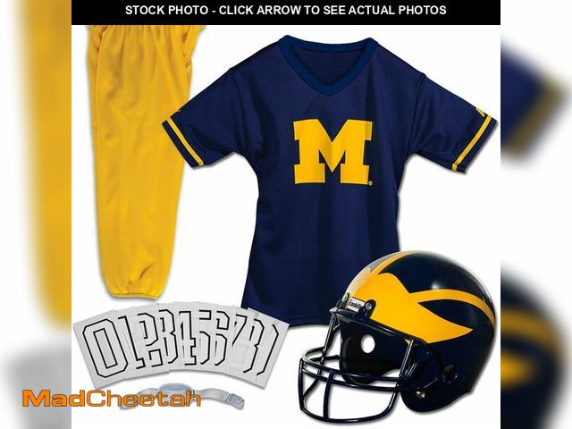 Lot 74-12827799 - Franklin Sports NCAA Michigan Wolverines Kids College Football Uniform Set - Youth Uniform Set - Inc...