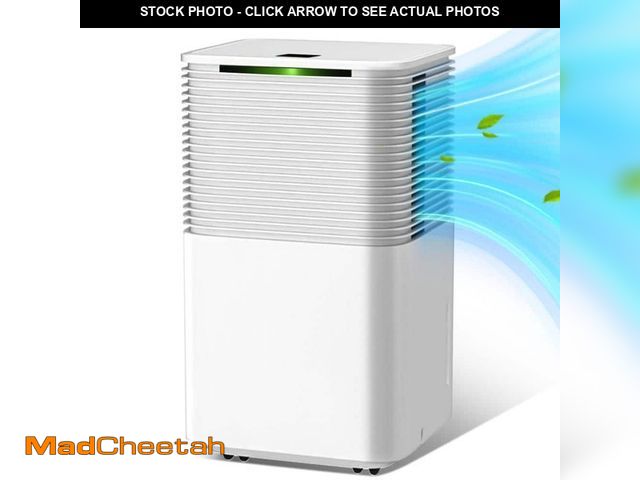 Lot 74-12591766 - 20 pt. 2000 sq. ft. Portable Dehumidifier with Bucket in White for Basement, with Auto, Manual Drain...