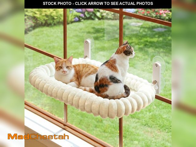 Lot 74-14387323 - Zakkart SnugCloud Foldable Cat Window Perch - Cordless, Ultra Soft Machine Washable Bed with 4-Sided...