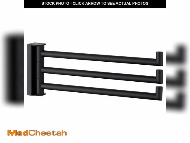 Lot 74-14331025 - Angle Simple Swivel Hand Towel Holder, SUS 304 Stainless Steel Foldable 3 Towel Bars for Bathroom, M...