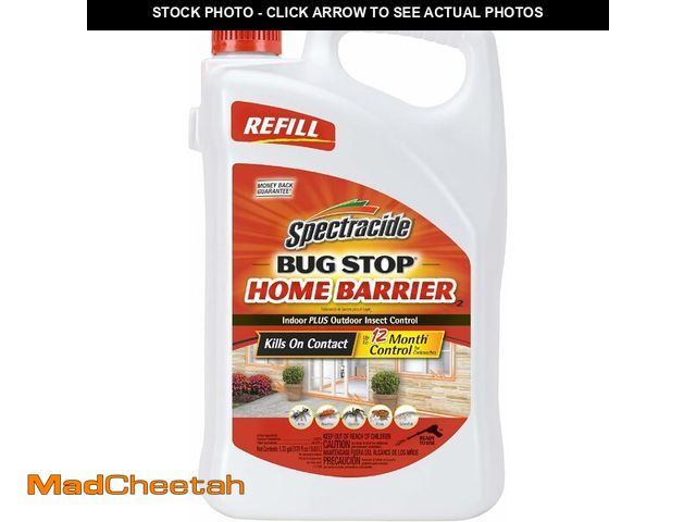 Lot 74-14613281 - Spectracide Bug Stop Home Barrier 1.33 Gal, AccuShot Sprayer Refill, 4 Pack - UNUSED