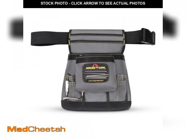Lot 74-12411224 - MagnoGrip 11 in. 10-Pocket Platinum Magnetic Tool Pouch with Belt - UNUSED