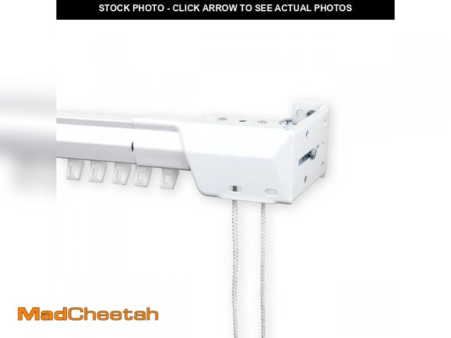 Lot 74-12280021 - Rod Desyne Heavy Duty Center Open Traverse Rod, 66-120 inch, White - USED