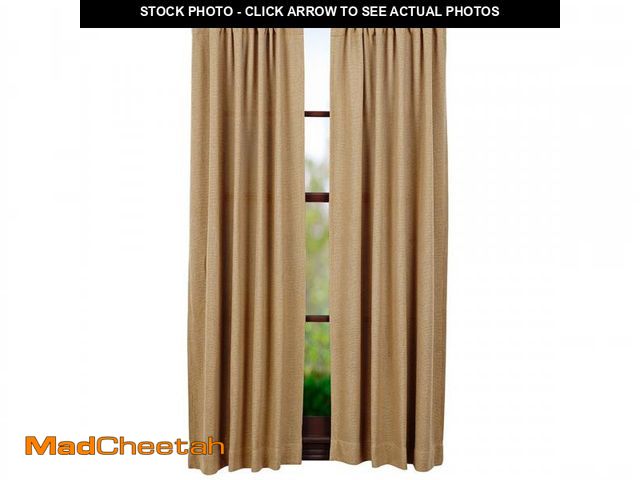 Lot 74-12407275 - VHC Brands Panel Burlap Natural Farmhouse 96x50 Cotton Woven Window Curtain - UNUSED