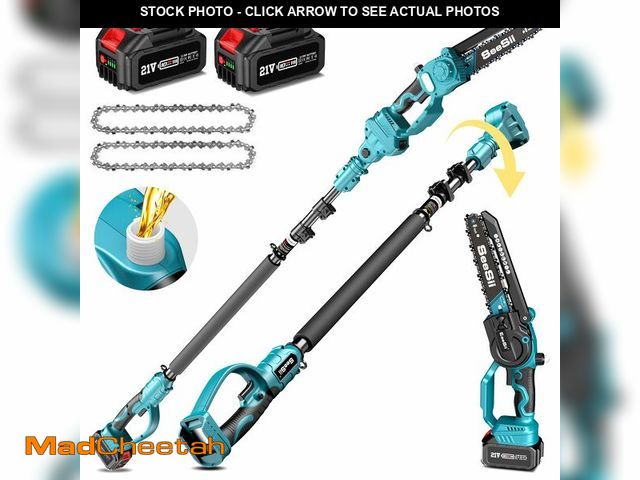 Lot 74-12564789 - Seesii 2 in 1 Cordless 8 inch Pole Saw &amp; Mini Chainsaw with 2 Battery, Power Electric Polesaw fo...