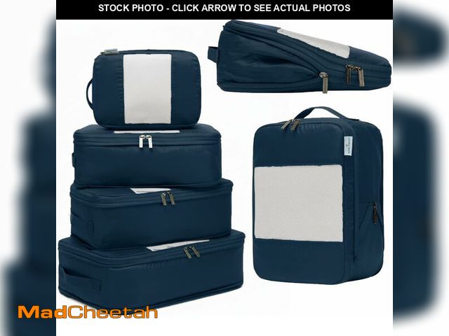 Lot 74-13711612 - 6-Pack Large Compression Packing Cubes for Travel - Lightweight Compression Packing Cube Set, Water-...