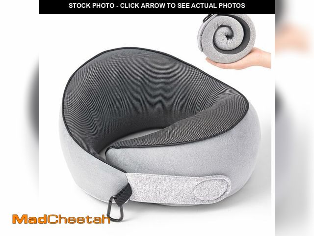 Lot 74-12702618 - KPNEOL Travel Pillow, 100% Pure Memory Foam Travel Neck Pillow Airplane Neck Support Ergonomic Desig...