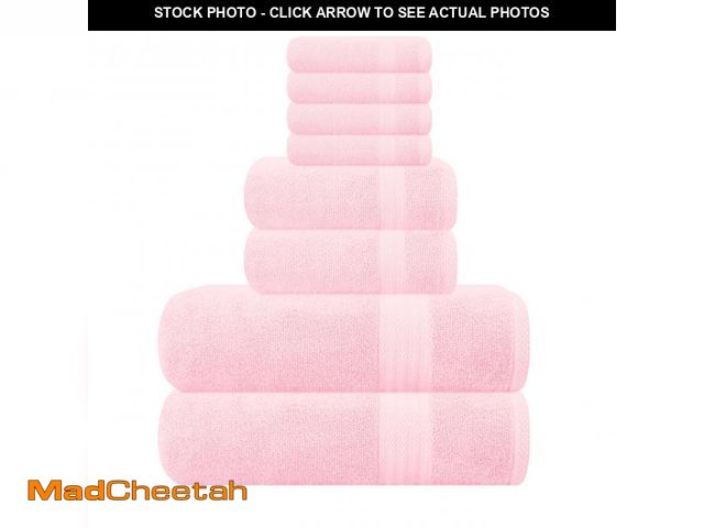 Lot 74-12307134 - GLAMBURG Ultra Soft 8-Piece Towel Set - 100% Pure Ringspun Cotton, Contains 2 Oversized Bath Towels ...
