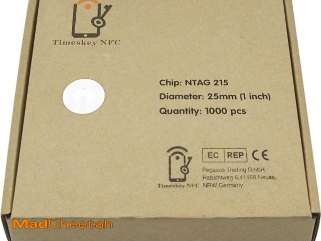 Lot 74-10506833 - 1000pack-TimesKey NFC Tags ntag215 NFC Sticker Round Label (1 inch Diameter) 504 Bytes of Memory - U...