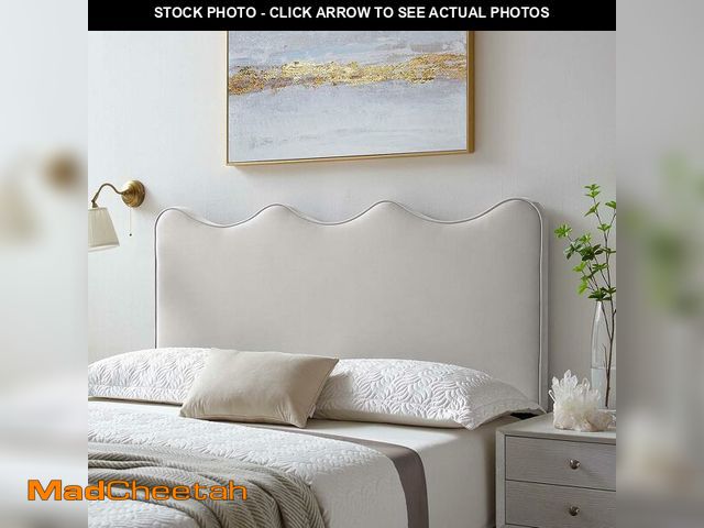 Lot 74-12544245 - Modway Athena Performance Velvet Twin Headboard in Light Gray - UNUSED