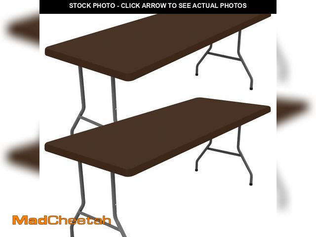 Lot 74-12975497 - Moosfor Spandex 8 Foot Rectangle Table Cloth 2 Pack, Elastic Fitted Tablecloths for Picnic, Stretch ...