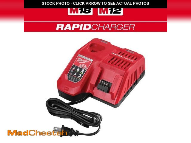 Lot 74-14354352 - Milwaukee M12 and M18 12-Volt/18-Volt Lithium-Ion Multi-Voltage Rapid Battery Charger - UNUSED