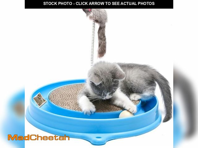 Lot 74-14331308 - AUOON Cat Scratcher Toy with Ball Track - 3 in 1 Interactive Cat Toy, Cat Scratch Pad with Cat Ball ...