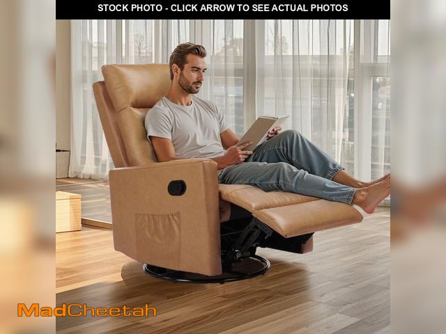 Lot 74-12483149 - Sweetcrispy Recliner Chair, 360 Swivel Rocker Chair for Adults, Glider Rocker Recliners, Nursery Cha...