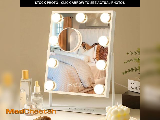 Lot 74-13041777 - VANITII Vanity Mirror with Lights Hollywood Lighted Makeup Mirror with 9 Dimmable Bulbs Smart Touch ...