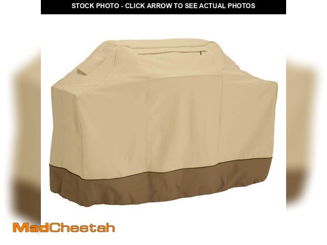 Lot 74-14360514 - Classic Accessories Veranda 64 in. L x 24 in. D x 48 in. H BBQ Grill Cover in Pebble - UNUSED