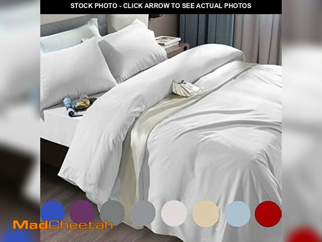 Lot 74-14272526 - SONORO KATE Bed Sheet Set Super Soft Microfiber 1800 Series Luxury Egyptian Sheets Fit 18-24 Inch De...