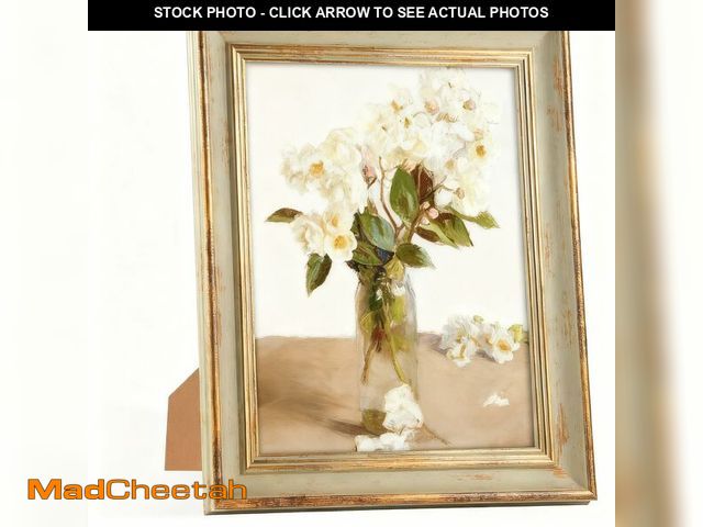 Lot 74-14152362 - RIVERVALLA A4 Frame Vintage Retro Photo Frames Green Gold Antique Wall Family Picture Frames for 8.3...