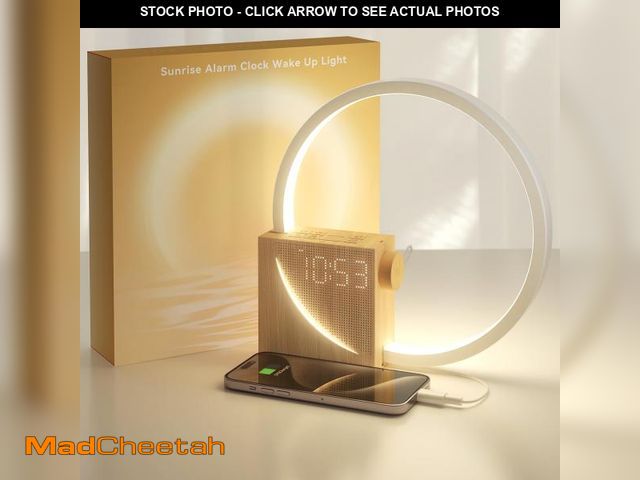 Lot 74-12444036 - Vivilumens Sunrise Alarm Clock Sound Machine Nightlight, Gradual Wake Up Light, Digital Dimmable Clo...