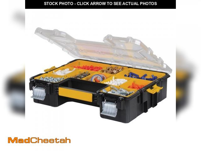 Lot 74-11548791 - DEWALT Small Parts Organizer, Hardware Storage Box with Removable Dividers, 10-Compartment (DWST1482...