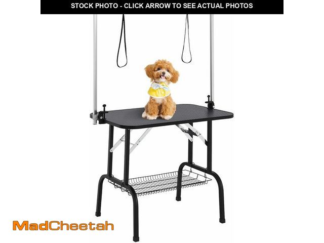 Lot 74-12828648 - (CHIPPED) 36" Dog Grooming Table, Protable Small dog Grooming Table for Dogs At Home With Height Adj...