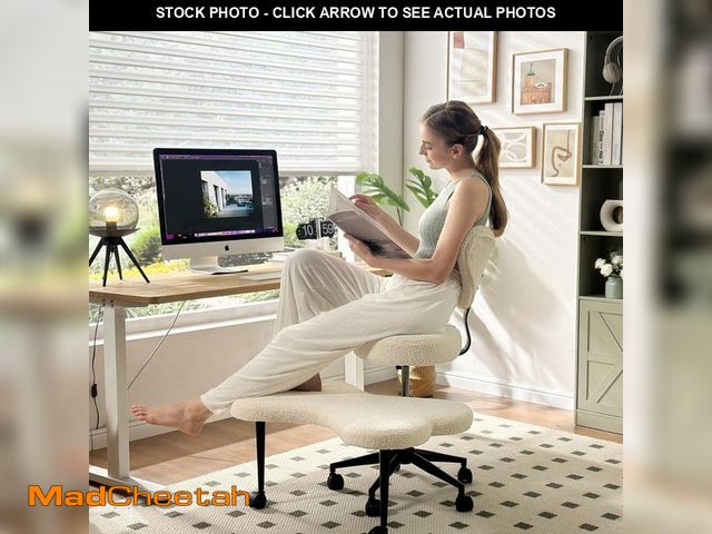 Lot 74-14312191 - PINMOCO Fabric Ergonomic Cross-Legged Office Chair ADHD Adjustable Office Chair with Back Support an...