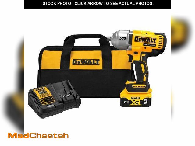 Lot 74-12793165 - (MISSING BAG) DEWALT 20V MAX Lithium-Ion Cordless 1/2 in. Impact Wrench Kit - USED