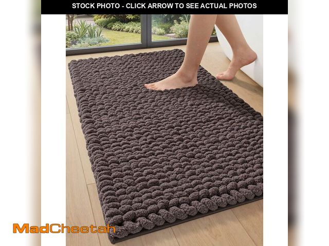 Lot 74-14207887 - DEXI Bathroom Rugs 24x43, Non Slip Washable Bath Mat, Luxury Chenille Super Absorbent Ultra Thick Ba...