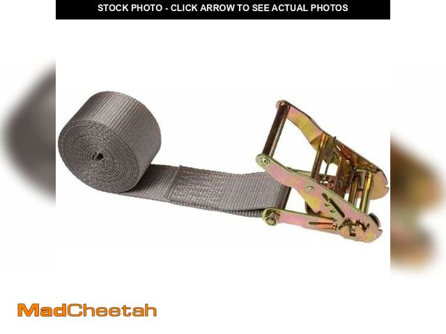 Lot 74-14315871 - US Cargo Control Endless Ratchet Straps, 2 Inch Wide X 10 Foot Long, Gray, Wide Handle Ratchet, Endl...