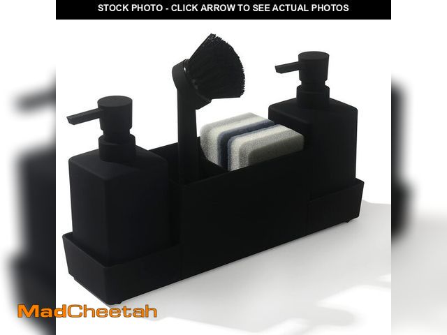 Lot 74-12878290 - Kitchen Soap Dispenser with Sponge Holder Set for Sink Caddy, Hand Soap and Dish Soap Dispenser with...