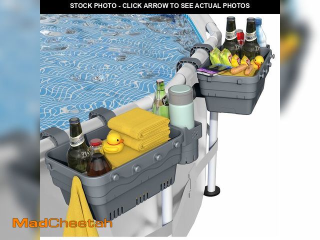 Lot 74-14154494 - VICHTOP 2026 Upgrade 2 Sets Poolside Storage Basket, Above Ground Pool Accessories, Swimming Pool St...