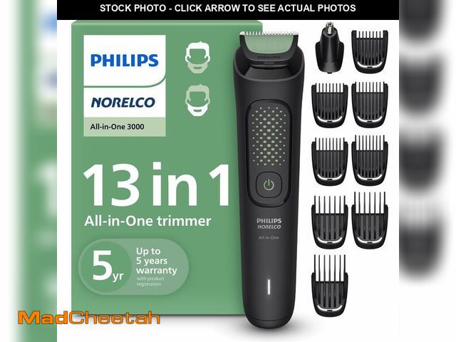 Lot 74-14430467 - Philips Norelco All-in-One 3000 Series 13 in 1 Trimmer, Beard Styler &amp; Men's Hair Clipper, 9 Len...