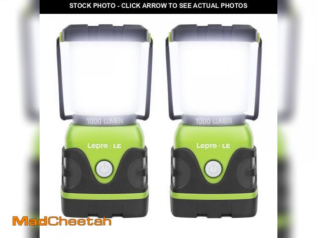 Lot 74-12217707 - LE 1000LM Battery Powered LED Camping Lantern, Waterproof Tent Light with 4 Light Modes, Camping Ess...