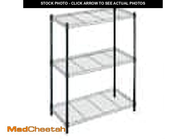 Lot 74-12558367 - HDX 3-Tier Steel Wire Shelving Unit in Black (24 in. W x 30 in. H x 14 in. D) - UNUSED