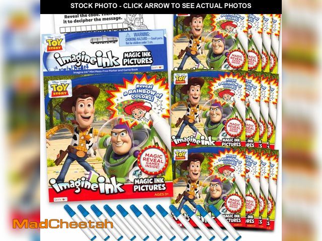 Lot 74-14303131 - Toy Story Imagine Ink Coloring Book Set for Kids - 12 Pack No-Mess Magic Ink Disney Pixar Coloring B...