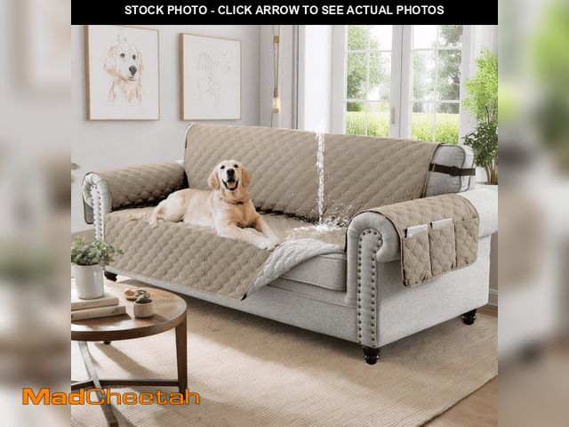 Lot 74-12765344 - Sanmadrola Sofa Cover 100% Waterproof Couch Slipcovers Washable Non-Slip Furniture Protector with Po...