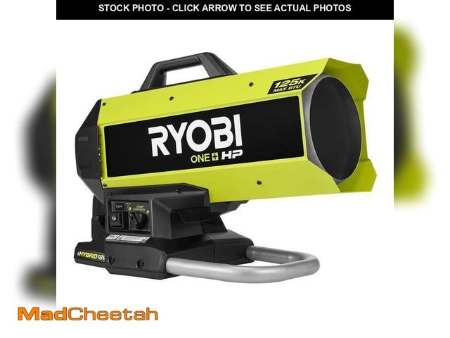 Lot 74-12989532 - *MISSING SCREWS* RYOBI ONE+ HP 18V Brushless Cordless 125K BTU Hybrid Forced Air Propane Heater (Too...
