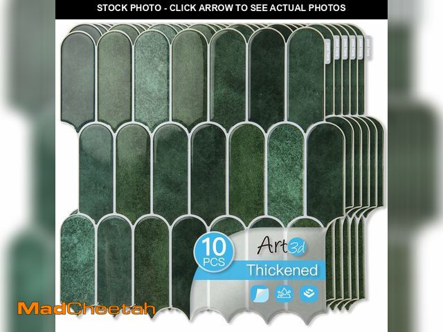 Lot 74-14264600 - Art3d 12 x 12 Inch Heavy-Duty Peel and Stick Backsplash, Self-adhesive Wall Tiles for Kitchen Bathro...