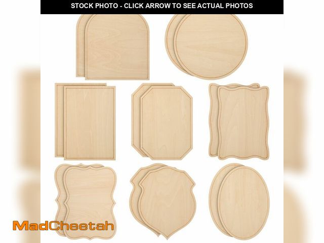 Lot 74-14300354 - Nuanchu 16 Blocks 6.5" x 4.5" Unfinished Wooden Plaques in Various Shapes for Various Painting Ideas...