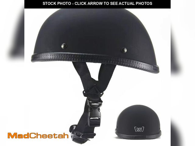 Lot 74-14211545 - Motorcycle Half Helmet, DOT Approved Adult Men Women Retro Open Face Helmets, Half Shell Helmets for...