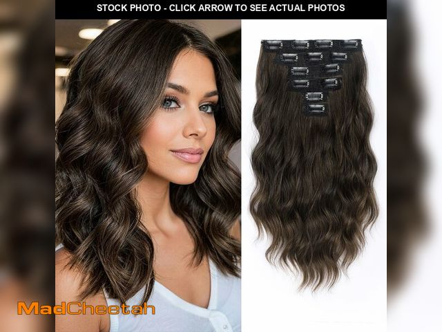 Lot 74-14149432 - KooKaStyle Short Hair Extensions 6PCS 14 Inch Wavy Curly Hairpieces Synthetic Soft Lace Weft Clip in...