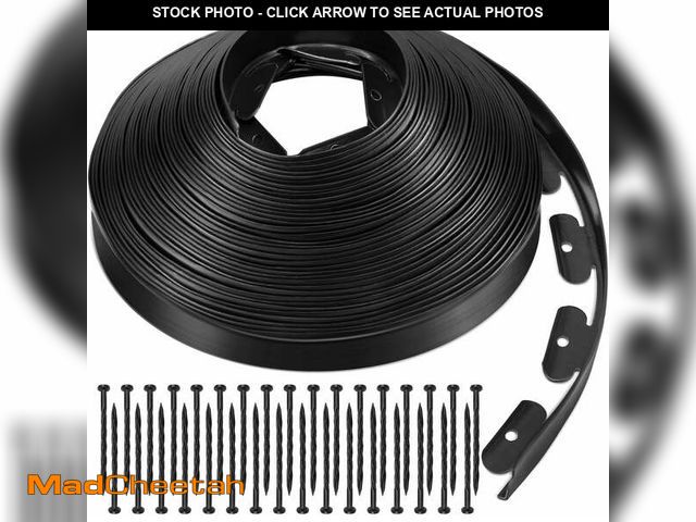 Lot 74-12836934 - Garden Edging, 100ft No-Dig Landscape edging with 150 spikes for lawn, 2 Inch Tall for Landscaping, ...