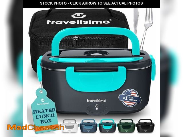 Lot 74-13549446 - TRAVELISIMO Electric Lunch Box for Adults 100W Heated Lunch Box For Men 1.5L Stainless Steel Portabl...